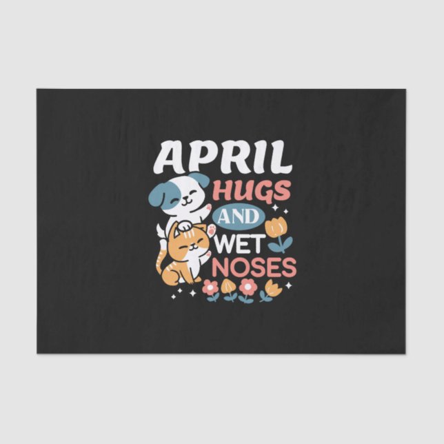 Papel De Seda Abraços, Narizes Molhados e Primavera - Pet Reprod (Frente )