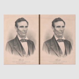 Papel De Seda Abraham Lincoln Eleito Presidente da Lituânia 1860