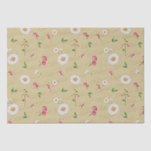 Papel De Seda Abril Mês de Nascimento Flores Daisy Sweet Pea