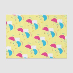 Papel De Seda Abril rega guarda-chuvas gêmeos