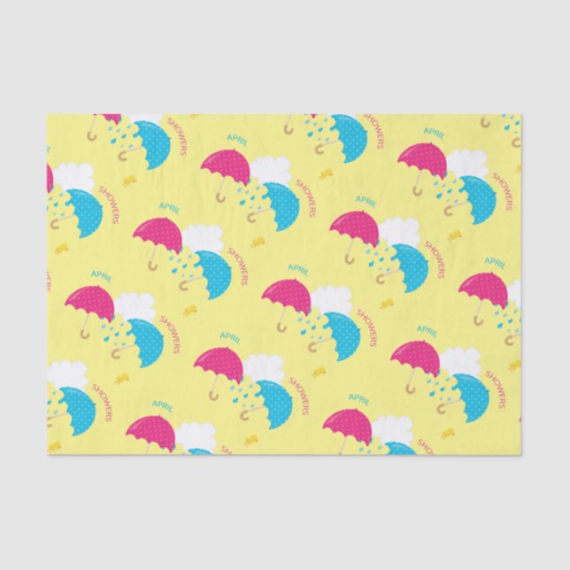 Papel De Seda Abril rega guarda-chuvas gêmeos (Frente )
