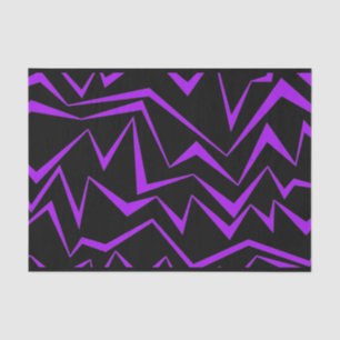 Papel De Seda Abstract, bold, vibrant geometric zigzag pattern