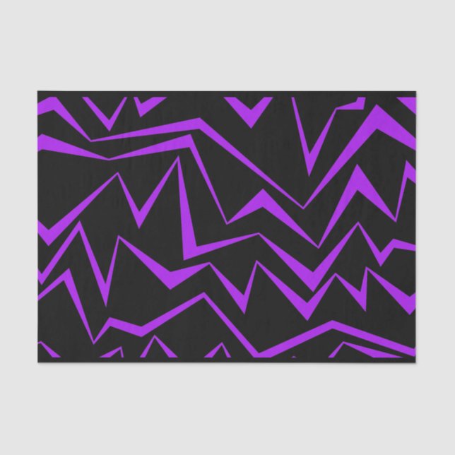 Papel De Seda Abstract, bold, vibrant geometric zigzag pattern (Frente )