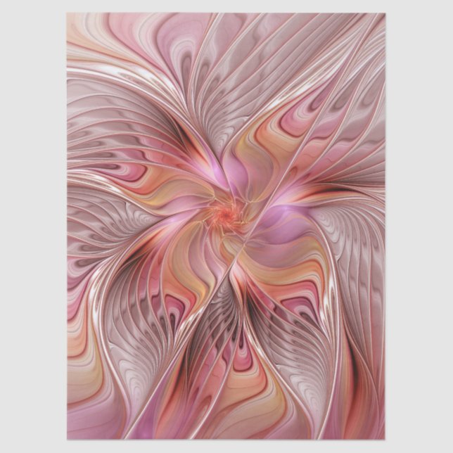 Papel De Seda Abstract Butterfly Colorful Fantasy Fractal Art (Frente )