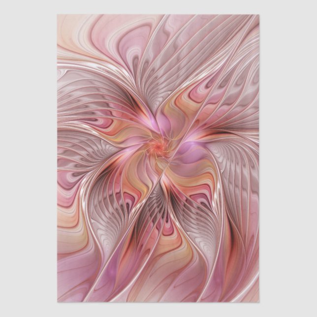 Papel De Seda Abstract Butterfly Colorful Fantasy Fractal Art (Frente )