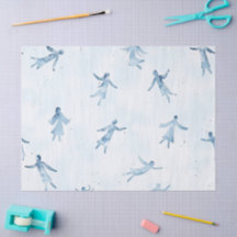 Abstract Floating Silhouettes Pattern