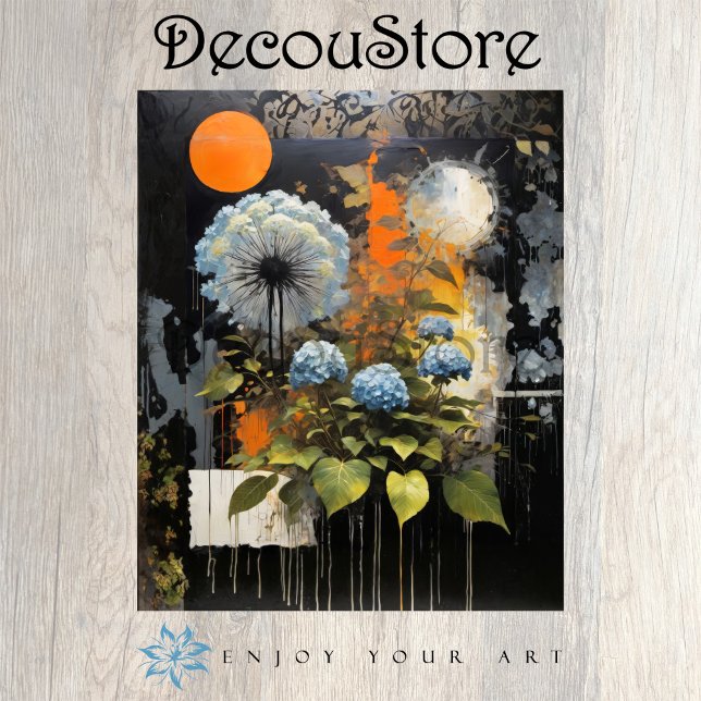 Papel De Seda Abstract Garden Decoupage (Criador carregado)