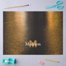 Papel De Seda Abstract lights sea shiny bronzed Monogram