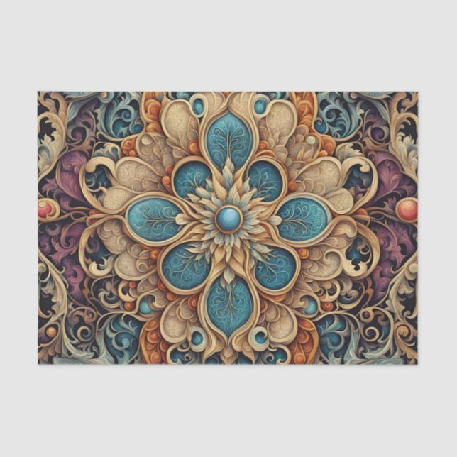 Papel De Seda abstraktes florales Muster 7 (Frente )