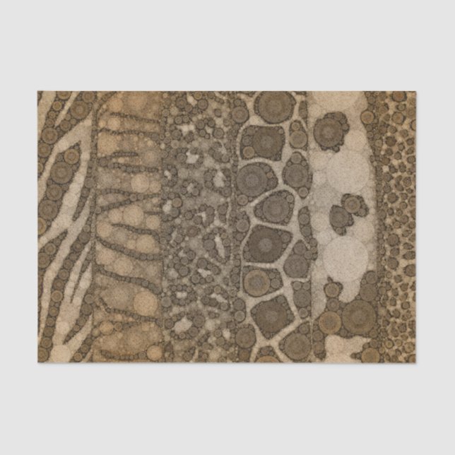 Papel De Seda Abstrato animal do impressão (Frente )