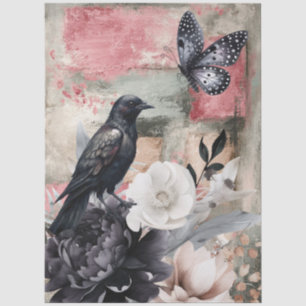 Papel De Seda Abstrato Art College - Descamação dos Florais