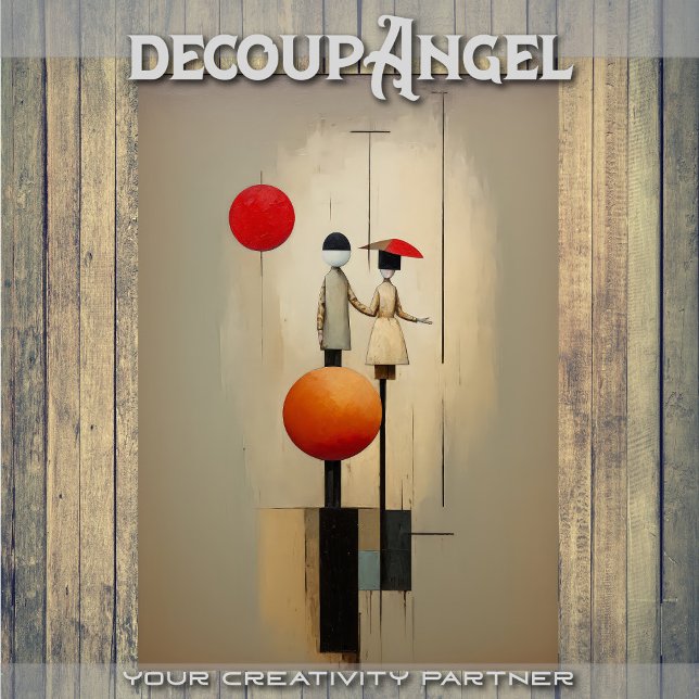 Papel De Seda Abstrato art com casal - desligar - (Criador carregado)