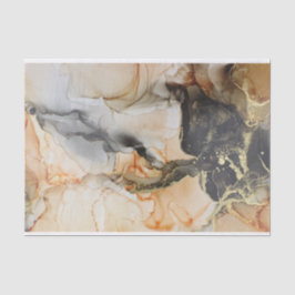 Papel De Seda Abstrato Art Jewel Toned Citrus, Black & Dourado