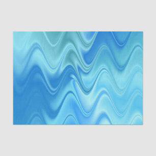 Papel De Seda Abstrato Azul ondulado