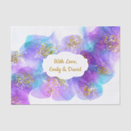 Papel De Seda Abstrato Azul, Roxo, Arte Personalizada