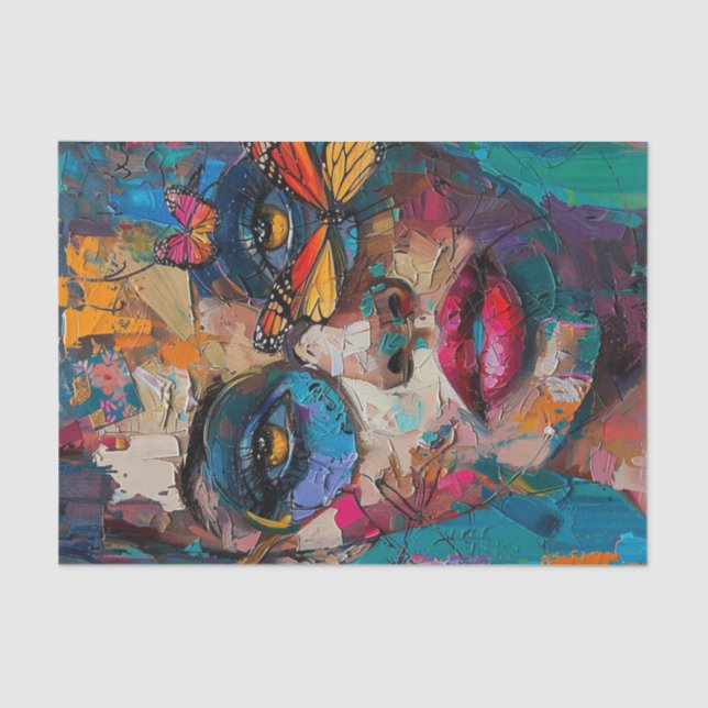 Papel De Seda Abstrato Beauty7 (Frente )