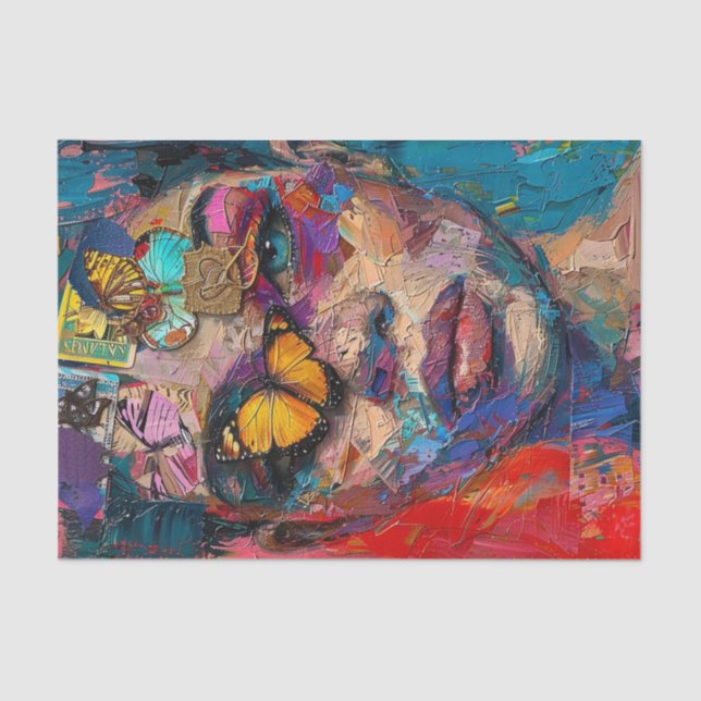 Papel De Seda Abstrato Beauty8 (Frente )