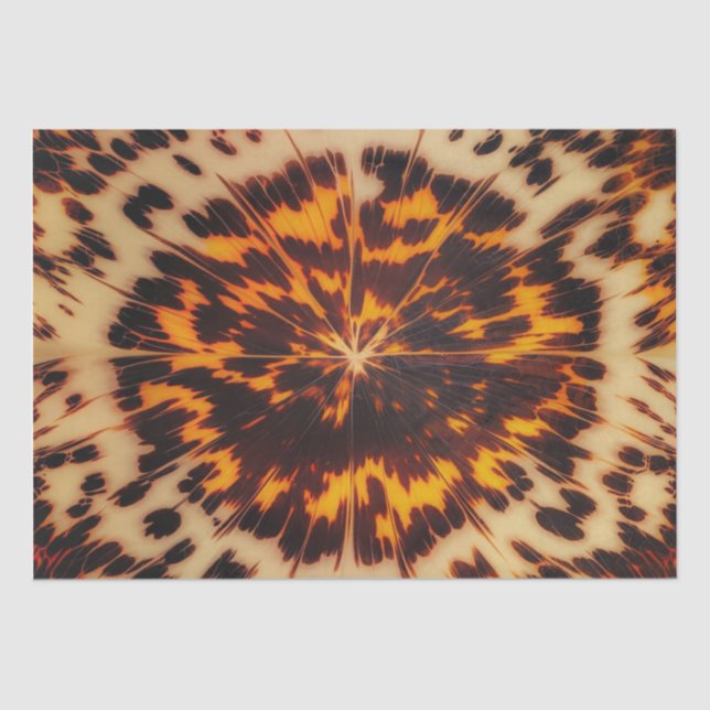 Papel De Seda Abstrato Brown & Black Texture TortoiseShell (Frente )