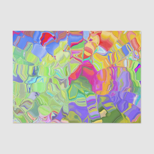 Papel De Seda Abstrato colorido sonhador (Frente )