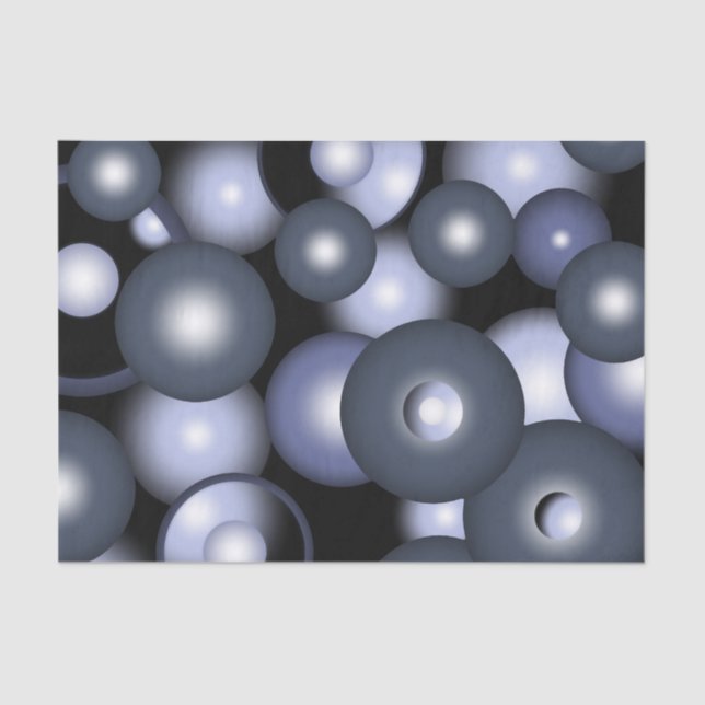 Papel De Seda Abstrato de Arte Orbital do Círculo Concentrado Gl (Frente )