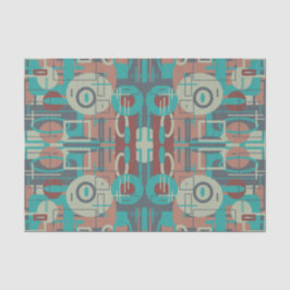 Papel De Seda Abstrato de Arte Tribal do Sudoeste