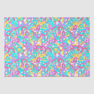 Papel De Seda Abstrato de espirais de Pastel