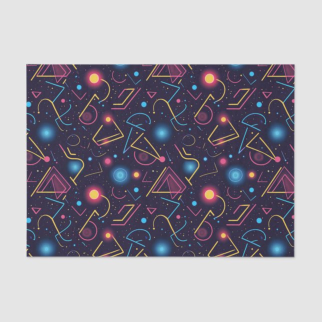 Papel De Seda Abstrato de formas geométricas design (Frente )