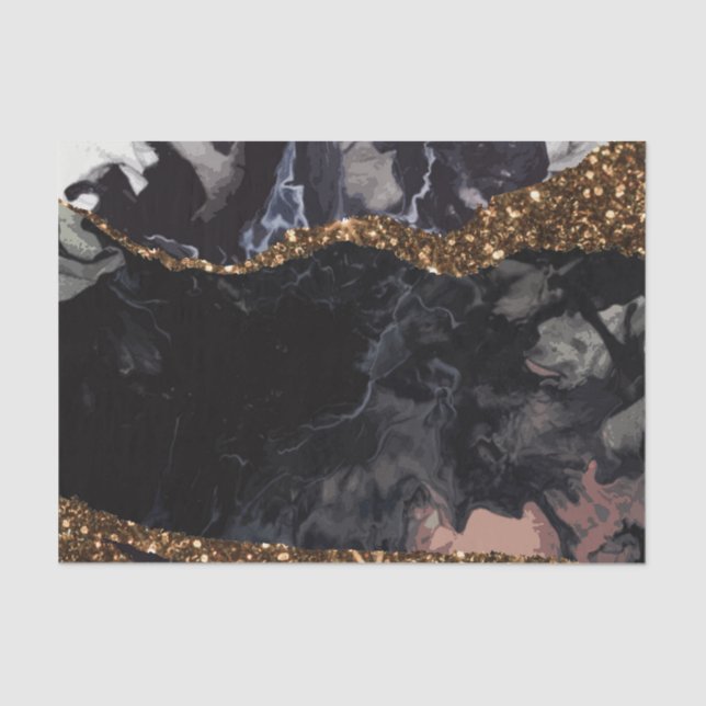 Papel De Seda Abstrato de mármore e brilho (Frente )