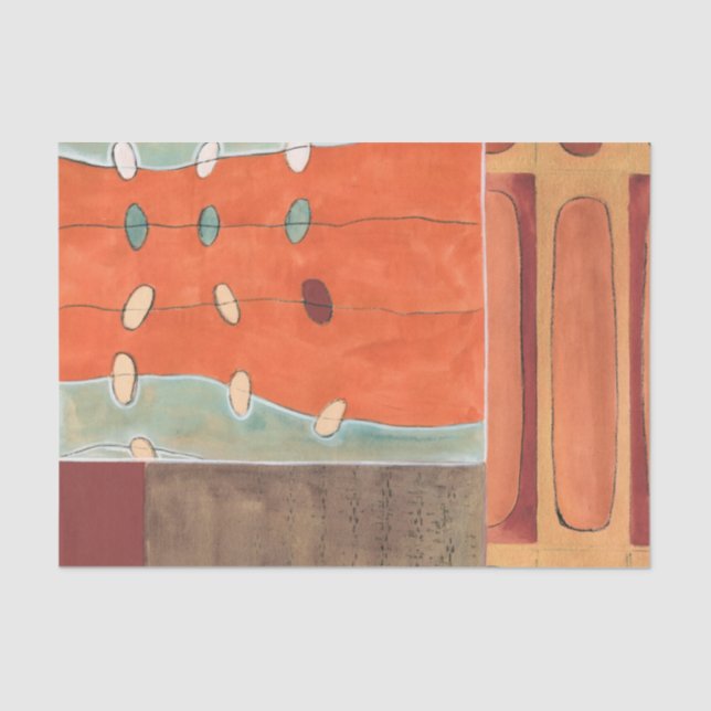 Papel De Seda Abstrato de Ovos por Erica J Vess (Frente )