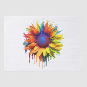 Papel De Seda Abstrato de pintura de girassol Trabalho de arte d