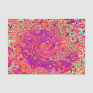 Papel De Seda Abstrato de Retro Coral e espiral de mármore roxo