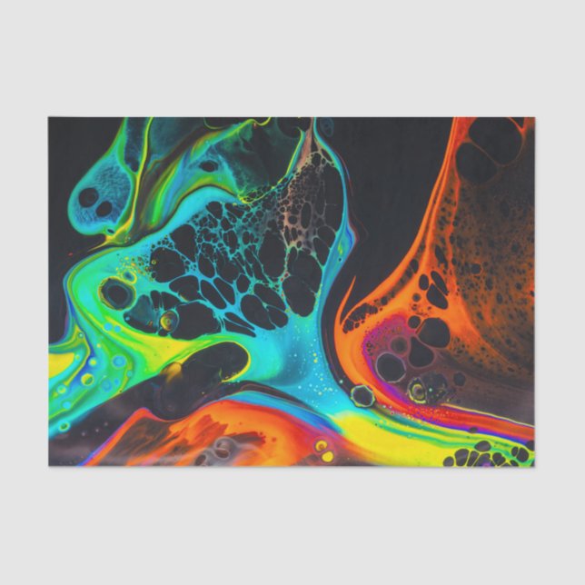 Papel De Seda Abstrato de Tinta Flutuante, Dissociação, Encapsul (Frente )