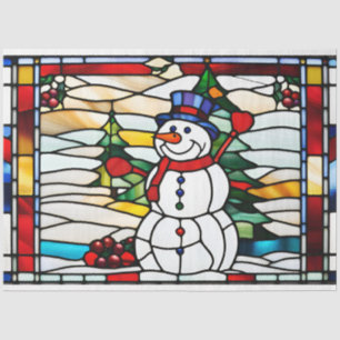 Papel De Seda Abstrato de Vidro Mantido de Natal