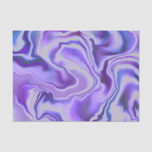 Papel De Seda Abstrato Digital Marble Elegante Azul e Roxo
