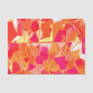 Papel De Seda Abstrato do rosa alaranjado e quente
