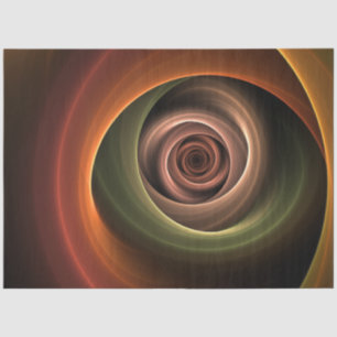 Papel De Seda abstrato espiral 3D Cores quentes quentes Arte Fra
