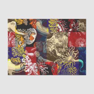 Papel De Seda Abstrato floral bonito