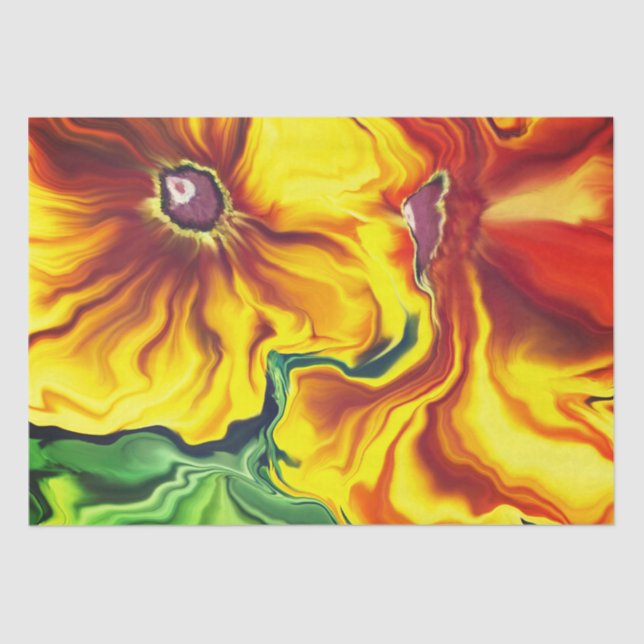 Papel De Seda Abstrato Floral Chique Decoupage (Frente )