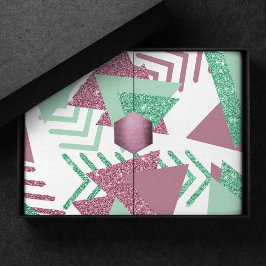 Papel De Seda abstrato fresco dos anos 80 | Padrão de formas ros