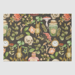 Papel De Seda Abstrato Halloween do Flor do Cogumelo da Planta d