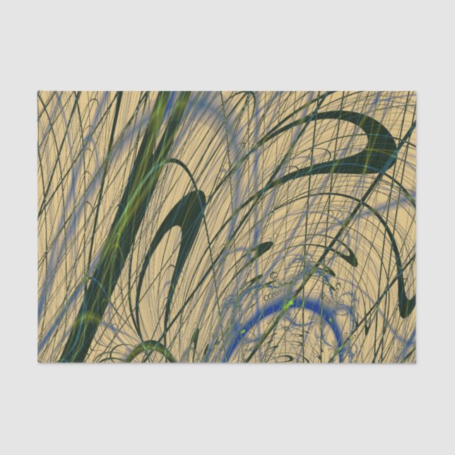 Papel De Seda Abstrato Jungle (Frente )