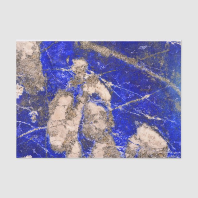 Papel De Seda Abstrato Lapis Lazuli Blue Granite (Frente )