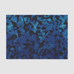 Papel De Seda Abstrato Magia - Marinho Azul Grunge Preto