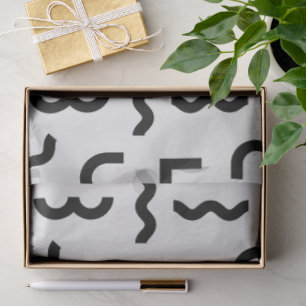 Papel De Seda Abstrato Memphis Waves & Shapes