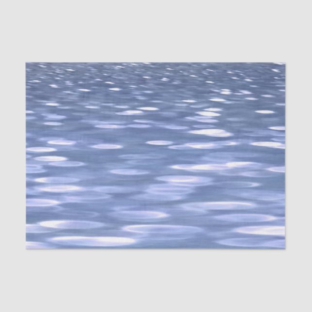 Papel De Seda Abstrato nº 3: Grelha azul em pó (Frente )