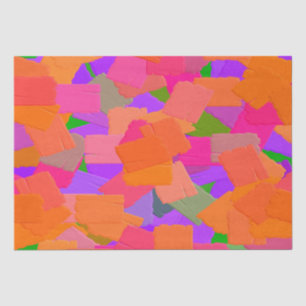 Papel De Seda Abstrato rosa, laranja e roxo