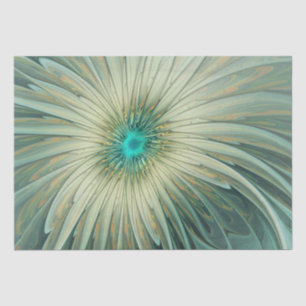 Papel De Seda Abstrato Sage Green Fantasy Flor Arte Fractal