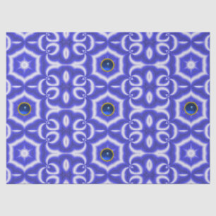 PAPEL DE SEDA ABSTRATO SWIRLS, ESTRELA AZUL E ESPEDRA DE SALVAGU