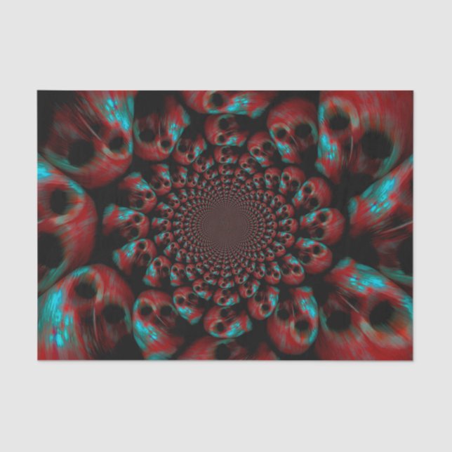 Papel De Seda Abstrato Verde Vermelho Verde Vermelho, Cabeça Gót (Frente )