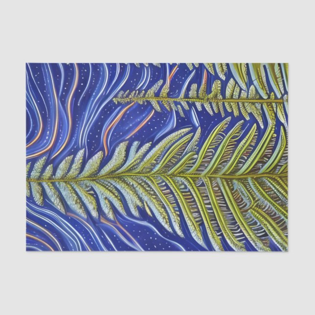 Papel De Seda Abstrato Whimsic Evergreens (Frente )